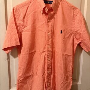 Ralph Lauren Men's Checkered Orange Shirt